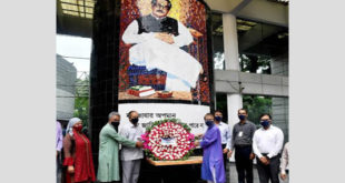ঐতিহাসিক ছয় দফা দিবসে জাতির পিতা বঙ্গবন্ধু শেখ মুজিবুর রহমানের প্রতি জাতীয় বাস্তবায়ন কমিটির শ্রদ্ধা নিবেদন